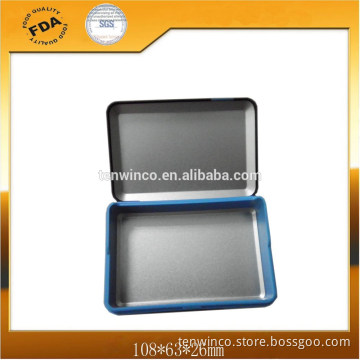 rectangle cigar tin box with plastic frame good closing